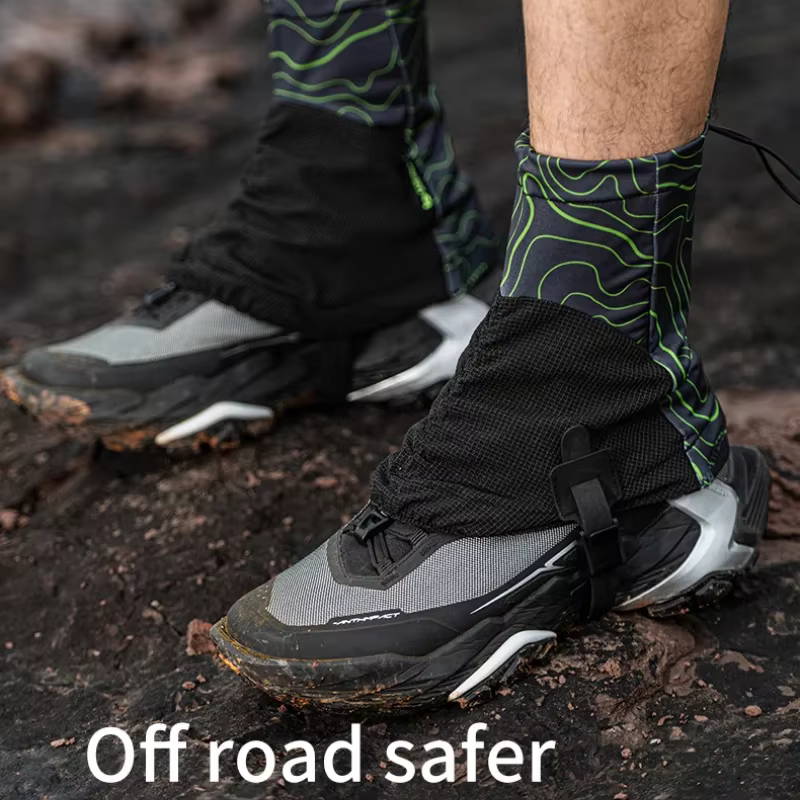 MAP BROTHER Outdoor F1001 guêtres de course hautes couvre-chaussures de protection anti-sable pour Triathlon Marathon randonnée réfléchissant