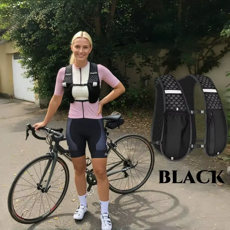 Gilet de course à pied avec bouteille d'eau, léger, respirant, poches de rangement extra-larges, sacs d'hydratation pour femmes et hommes