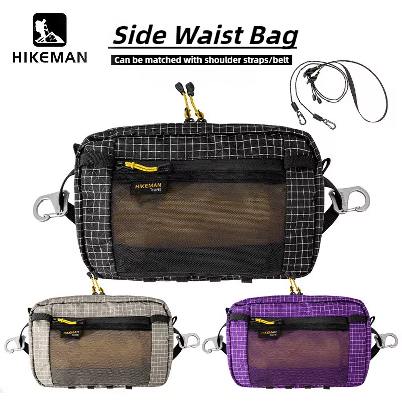 Hikeman Sports de plein air sac de taille UHMWPE Fanny Pack pour randonnée Camping cyclisme accessoires paquet téléphone sacs de rangement Camp Gears