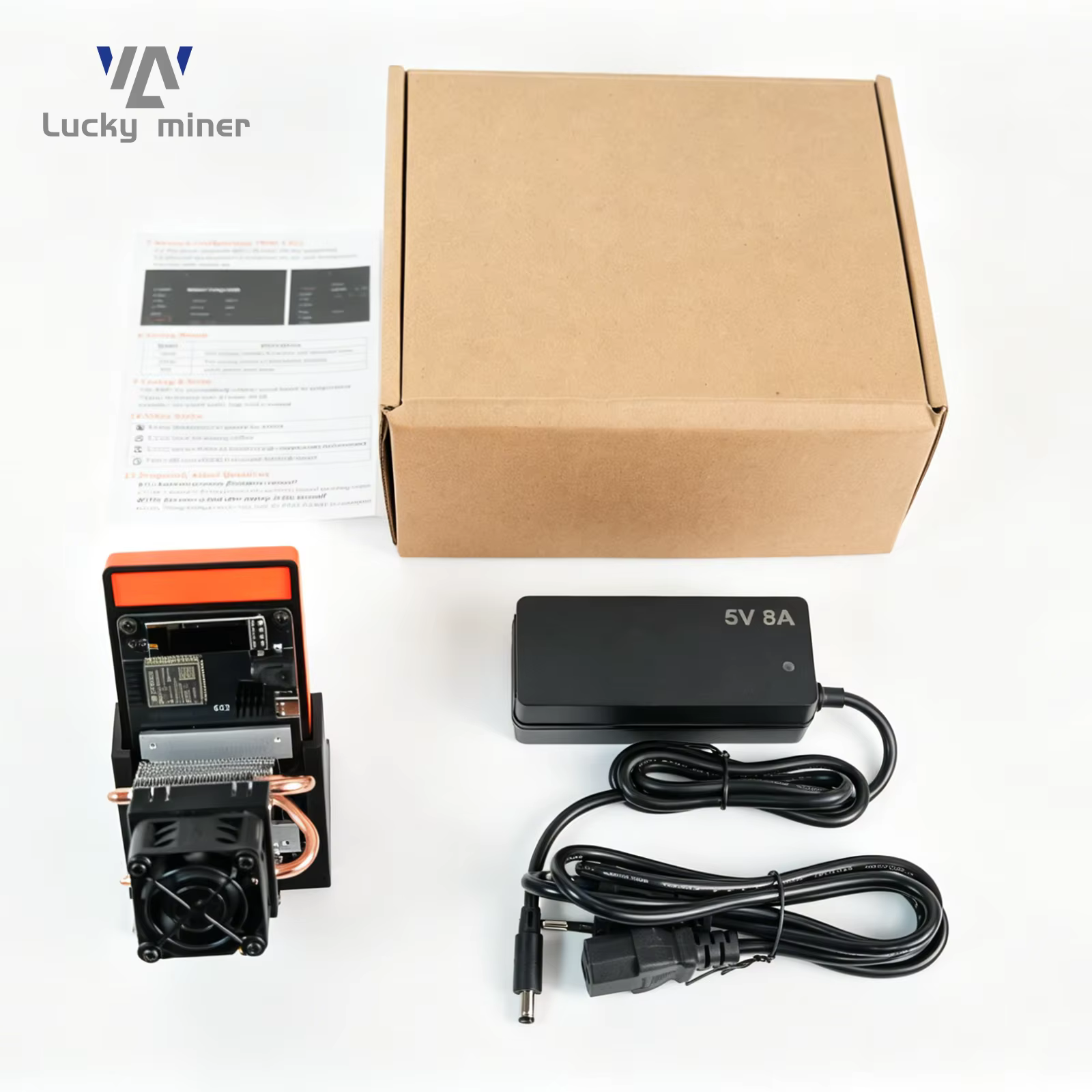 Version améliorée Gamma 601/602 1.8TH/s SHA256 Minuteur Bitcoin pour le minage domestique, Machine de minage de cryptomonnaies ASIC, Minuteur de loterie SOLO