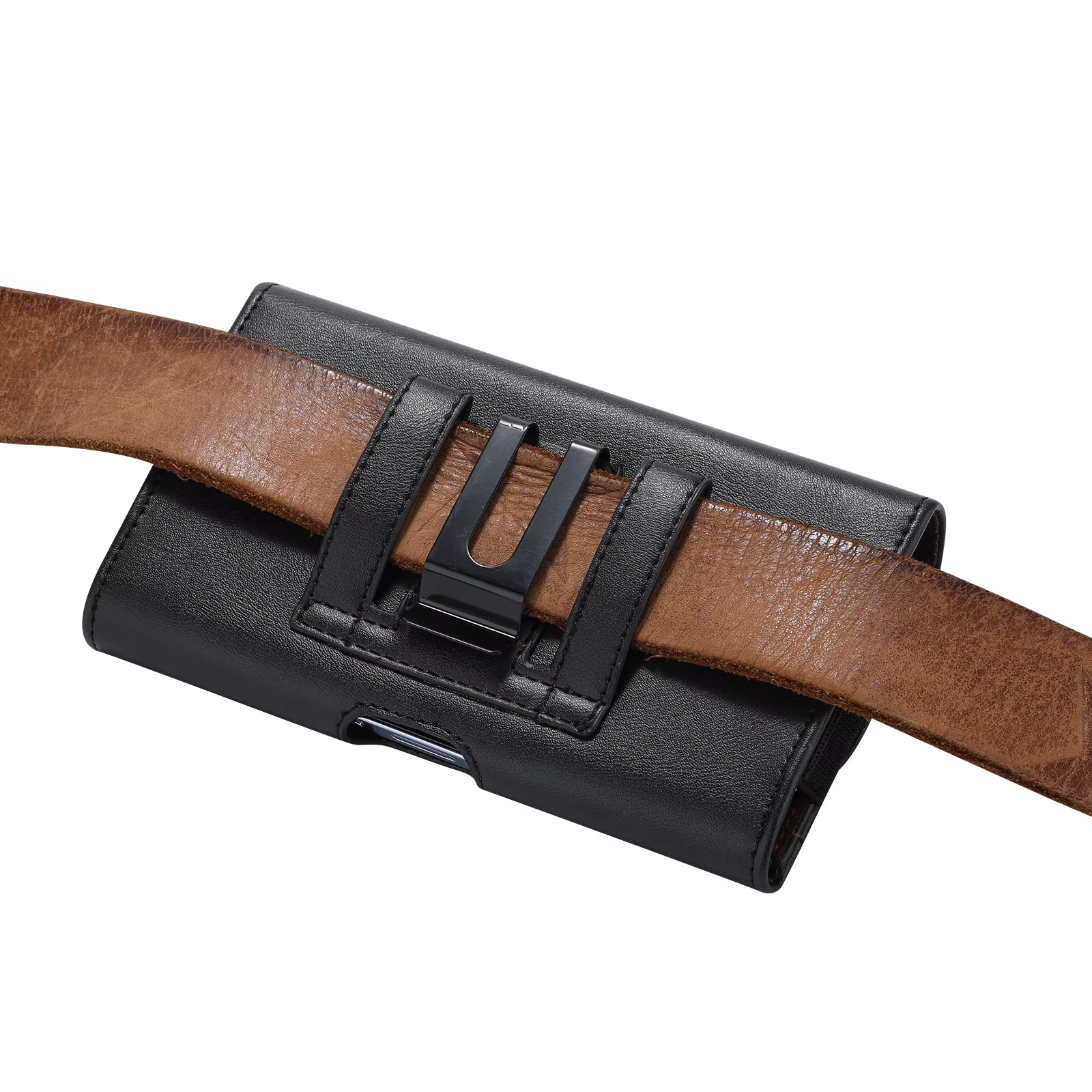 Étui de téléphone universel en cuir, étui de ceinture, sac de téléphone portable pour iPhone 14 13 Samsung Huawei Xiaomi hommes, sac de taille, pochette