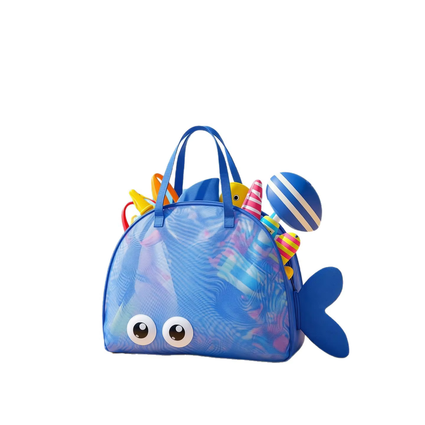 Sac de plage pour enfants, sac de rangement pour creuser dans le sable, sac de rangement en maille à grands trous
