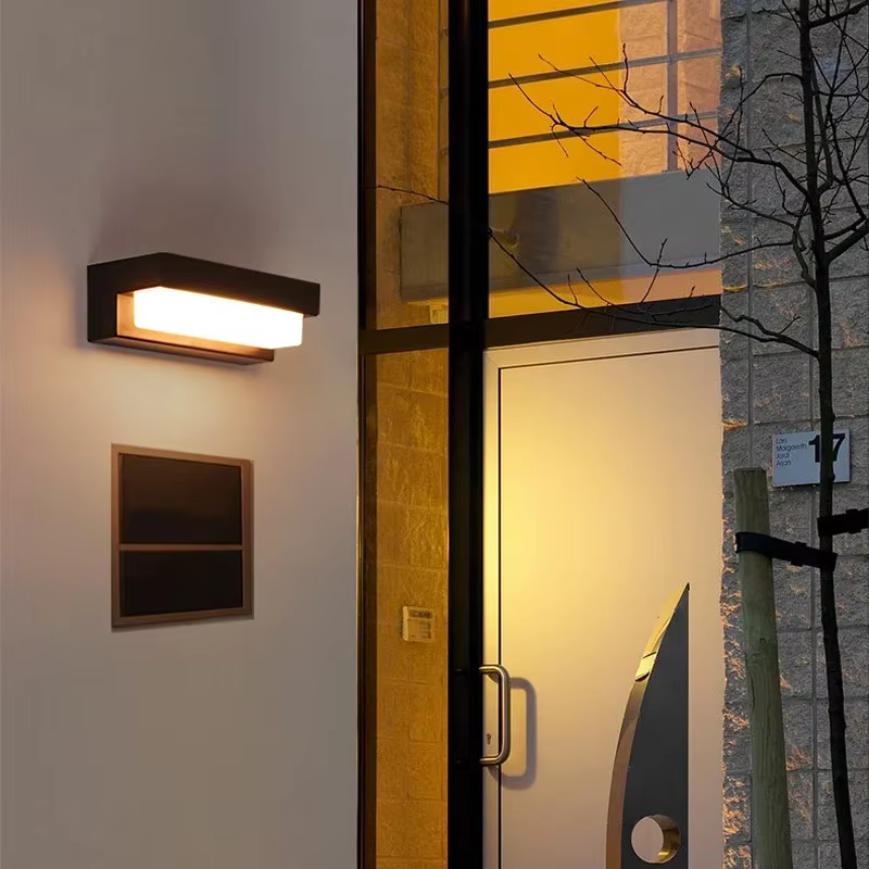 Lampe murale solaire à détecteur de mouvement, lampe LED étanche pour escaliers, portail, jardin, entrée, numéro de maison, en-tête de porte, sans perçage