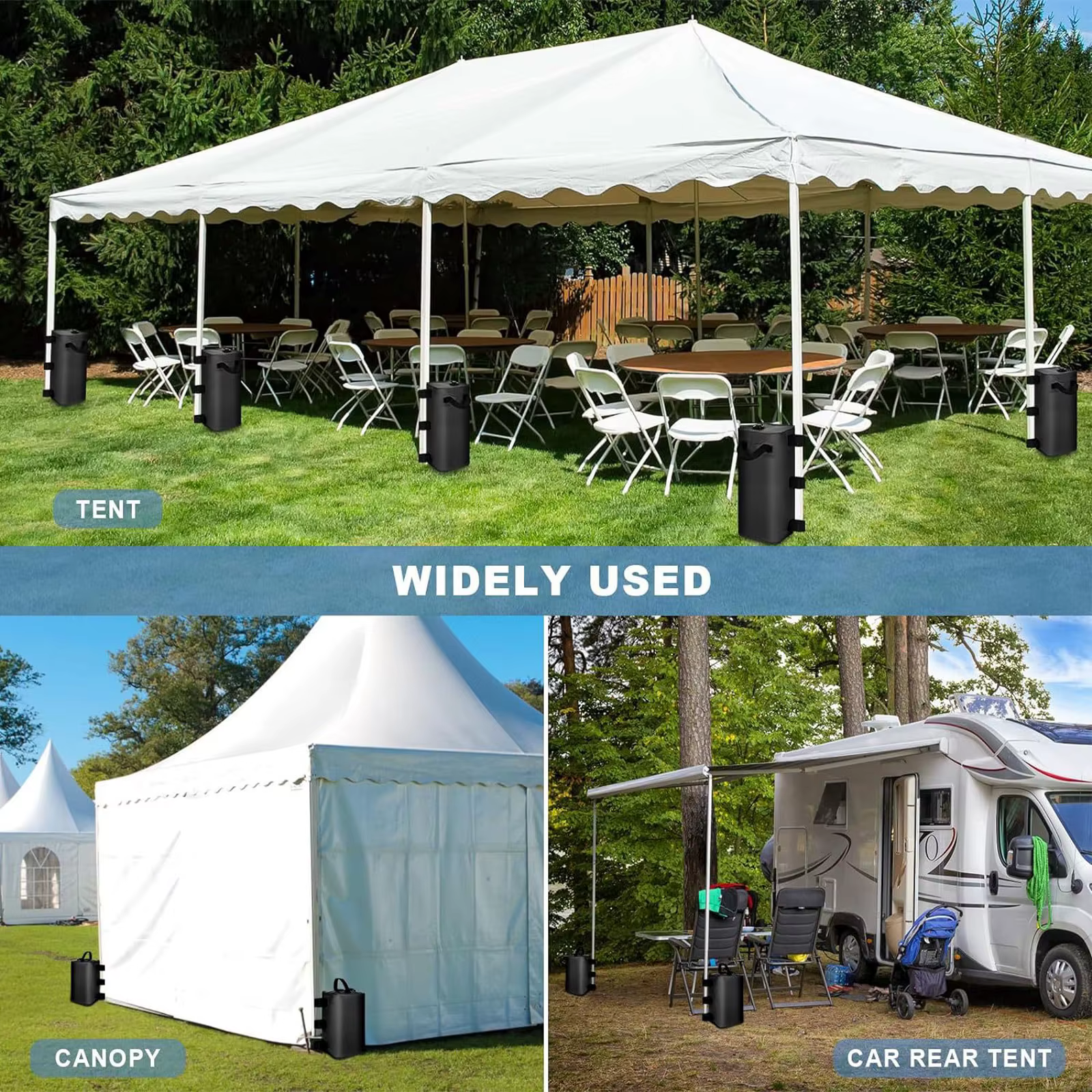 Sac lesté pour tente d'extérieur avec poignée, lestes pour auvent de gazebo et tentes