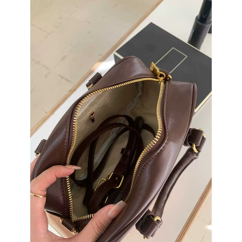 Vintage Maillard dames Pu sac à bandoulière en cuir rétro couleur unie femmes sacs à bandoulière Simple décontracté femme sacs à main sac à main