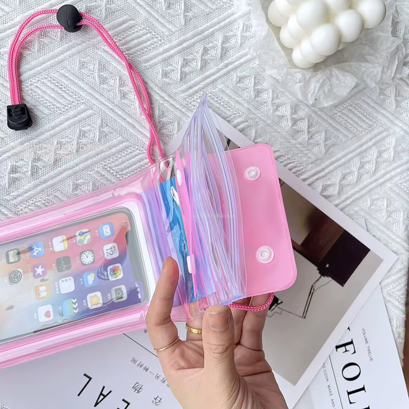 Sac de téléphone étanche Transparent bonne étanchéité airbags livraison garçon