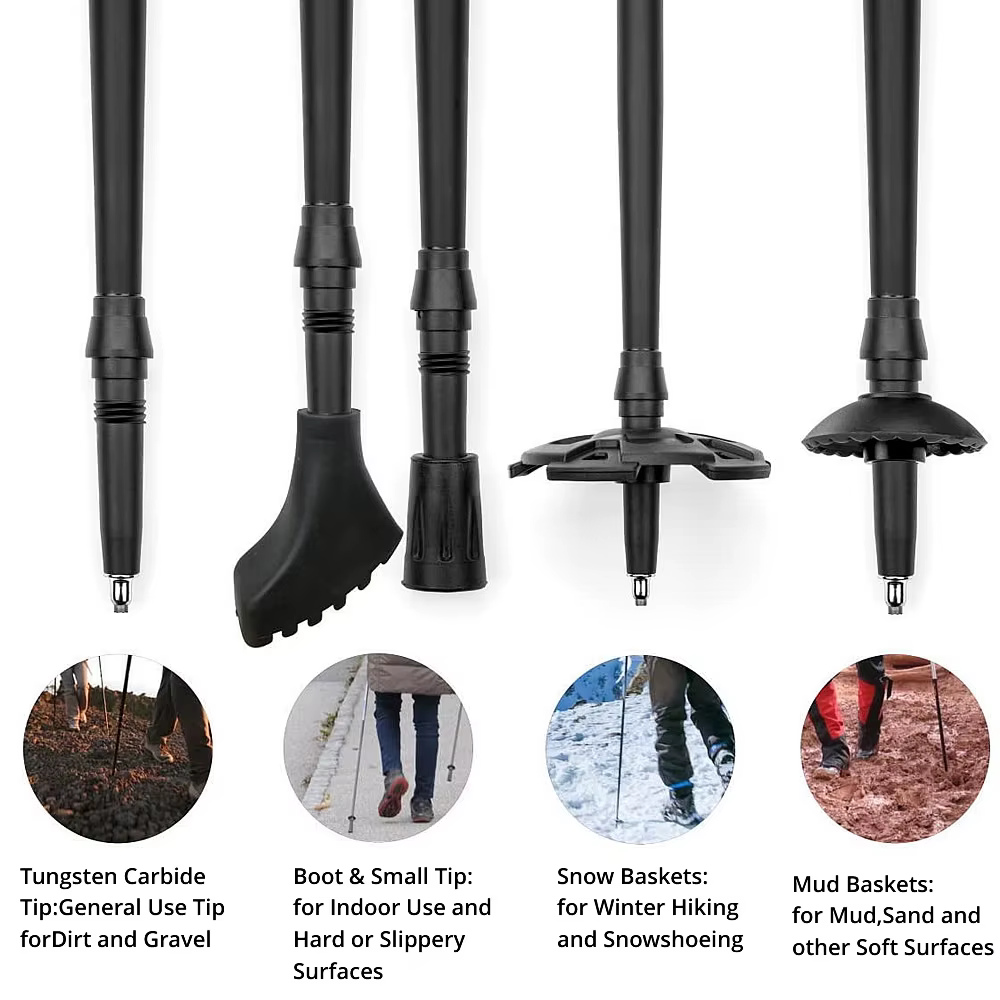 Bâtons de trekking ultralégers en fibre de carbone