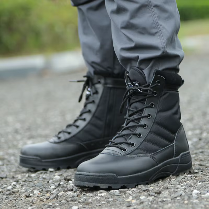 Bottes Skip pour hommes, chaussures de sécurité de travail, force spéciale, bottes du désert, randonnée en plein air, chaussures de rinçage