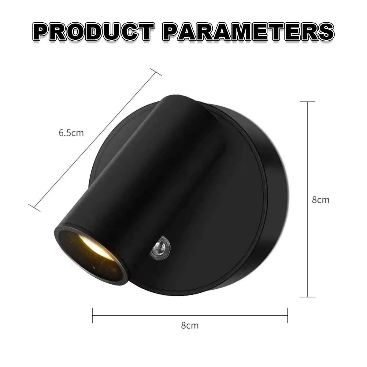 Applique murale LED sans fil, Rechargeable par USB, projecteur tactile à intensité variable, magnétique pour chambre à coucher, lecture de chevet, type C