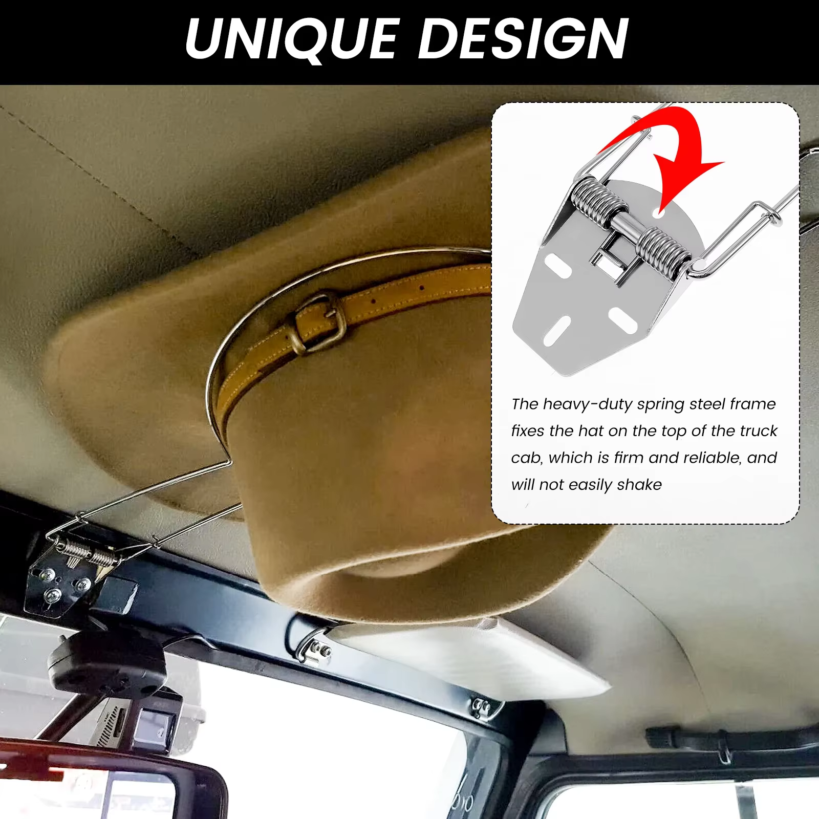 Porte-chapeau de Cowboy de voiture en acier inoxydable