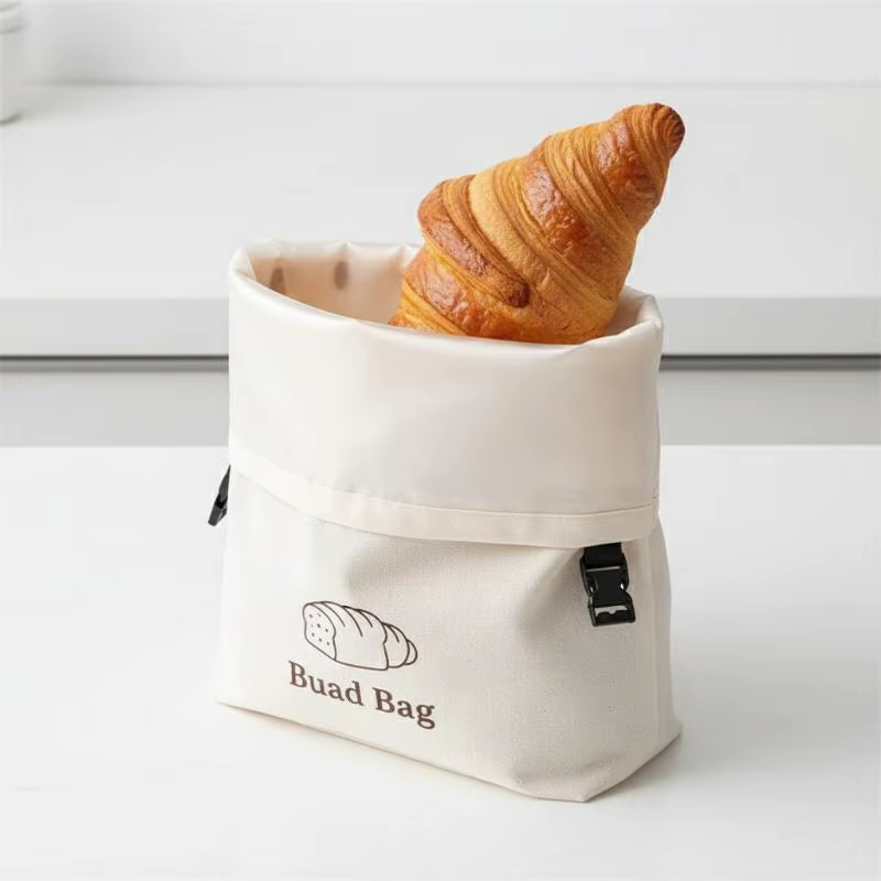 Sac à pain en cire d'abeille avec boucle à pression, pochette de conservation de la pâte, sacs de rangement réutilisables pour la boulangerie, pour la cuisine, le congélateur, la salle à manger