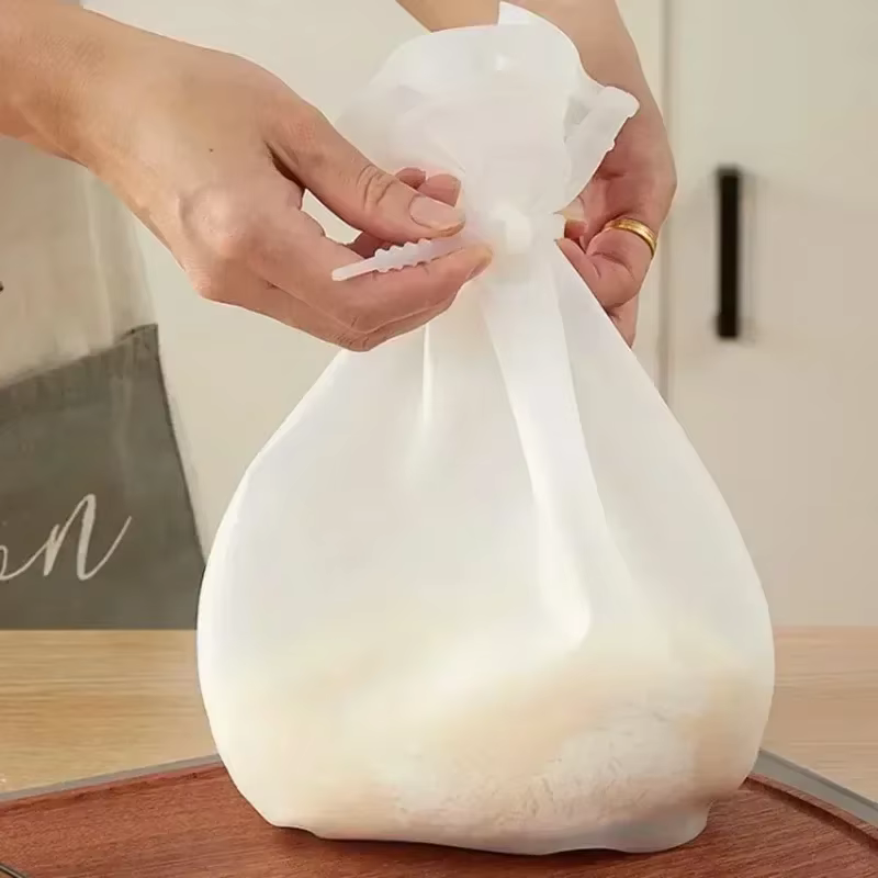 Sac de pétrissage de pâte en Silicone de qualité alimentaire, sac mélangeur de mélange de farine, mélangeur de pâte polyvalent, outil de cuisson pour pain, pâtisserie, Pizza