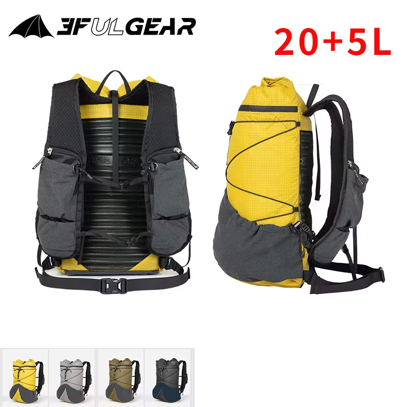 Sac à dos 3F UL GEAR KAOLA avec bretelles en maille nid d'abeille, léger, respirant, avec système de sac à dos souple IXPE, ventilé