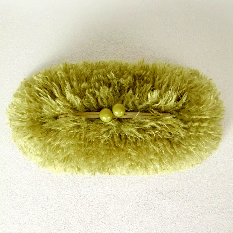 Pochette en fausse fourrure pour femme