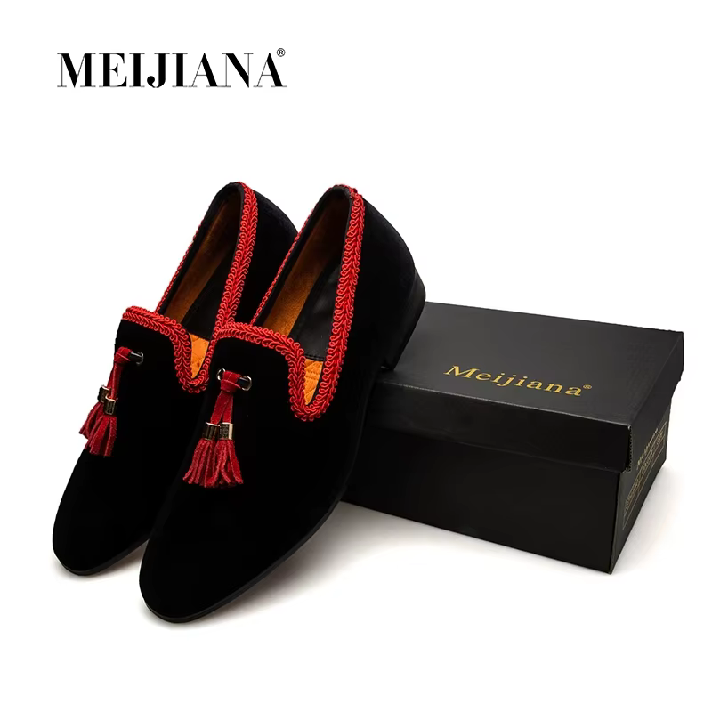 Hommes chaussures décontractées rouge gland mocassins Style britannique Gentleman robe de mariée