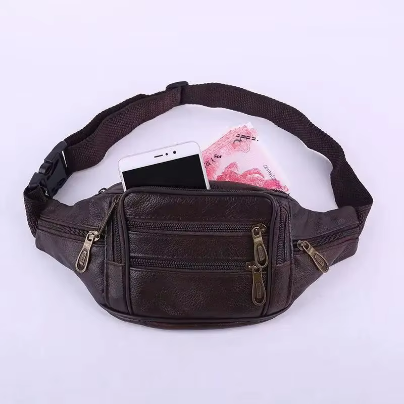 Sac d'argent en cuir de vachette pour hommes, sac pour appareil photo multifonctionnel, sac d'affaires pour la course et le sport, vente en gros, savoir chaud