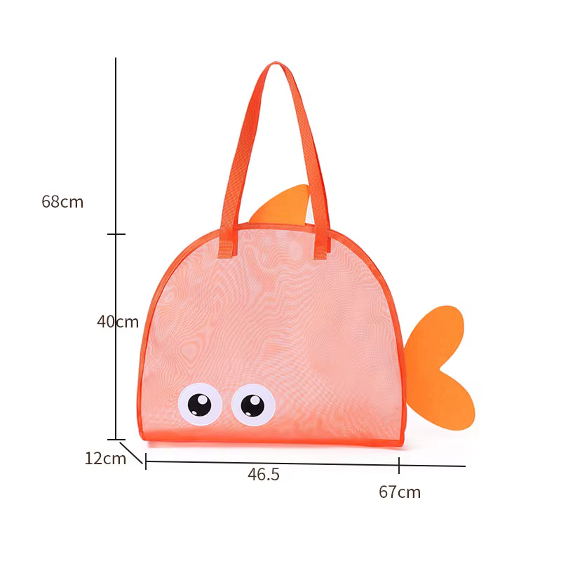 Nouveau sac de plage d'été pour enfants, sac de rangement pour jouets de dessin animé, sac de rangement pour maillots de bain, trousse de toilette portable à grands yeux