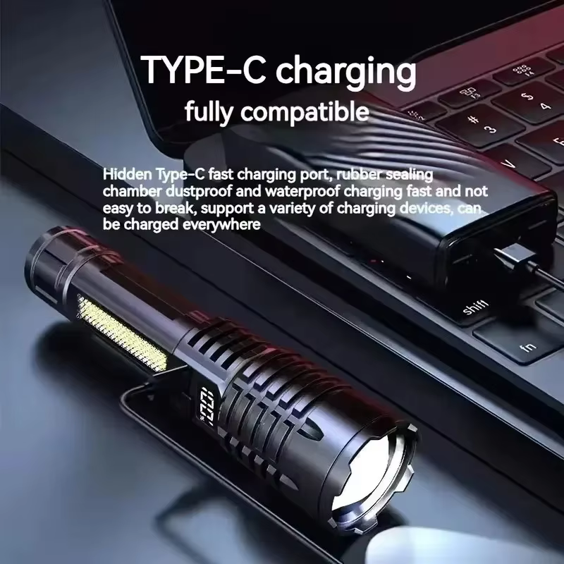 Lampe de poche LED rechargeable à faisceau long
