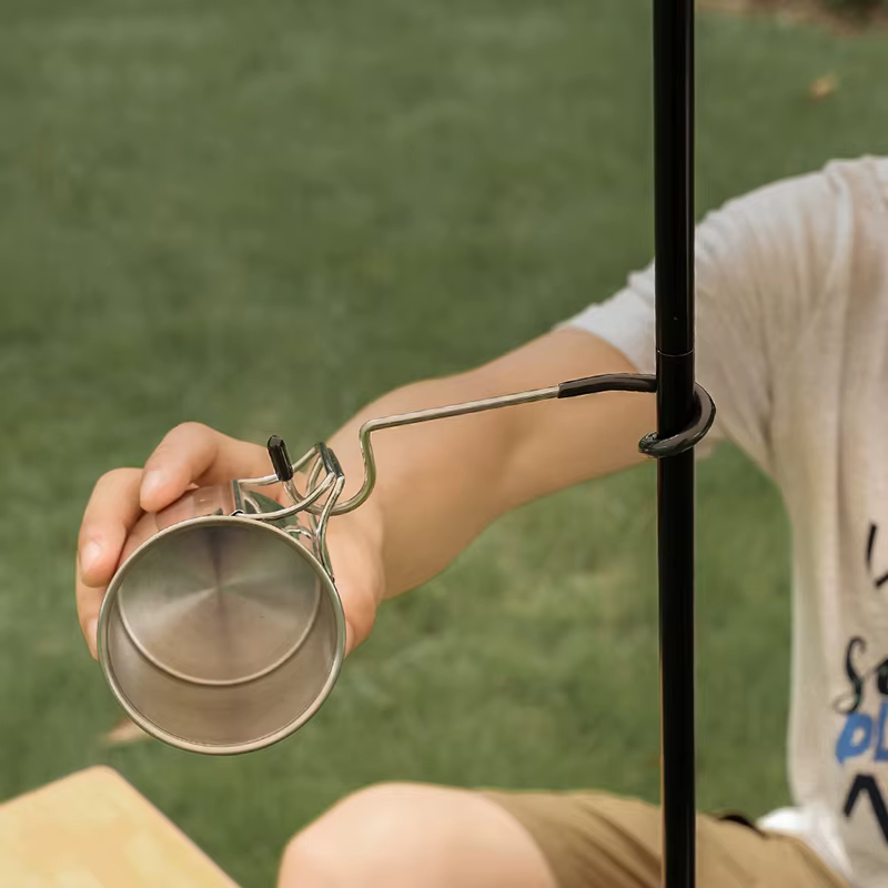 Support de lampe pour poteau de tente extérieure