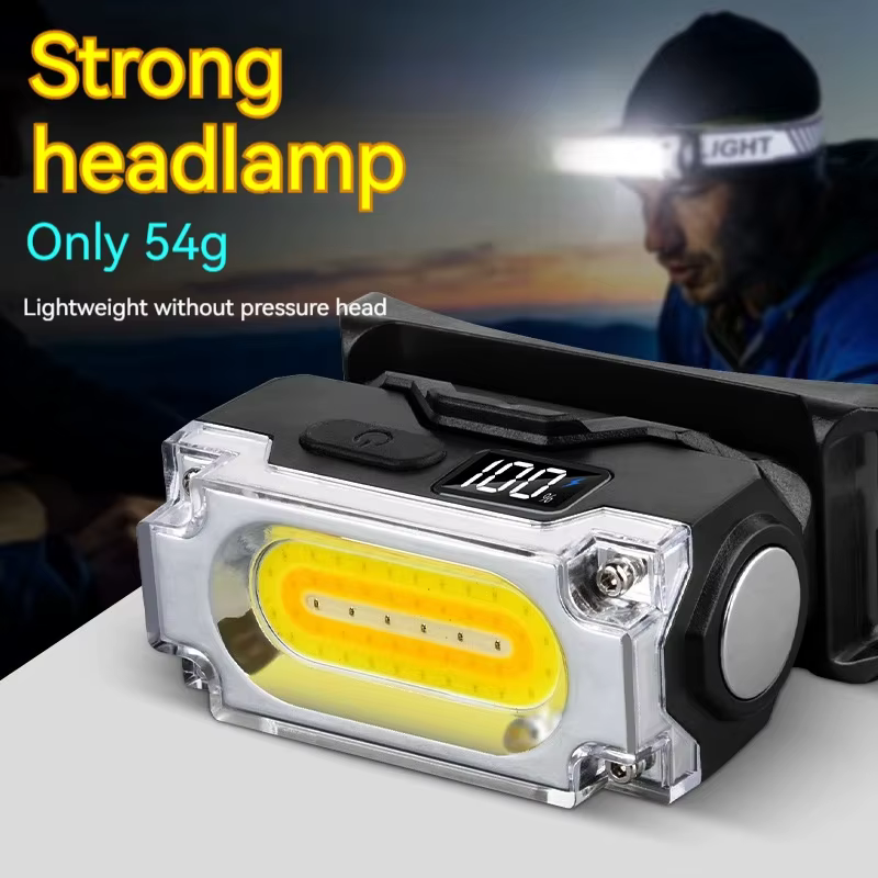 Lampe frontale magnétique Super lumineuse à 3 sources de lumière