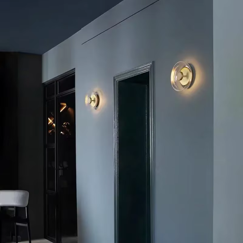 Applique murale moderne en verre, éclairage Led, bol suspendu, style nordique, salon, chambre à coucher, lampe de chevet, cuisine, décoration intérieure, luminaires