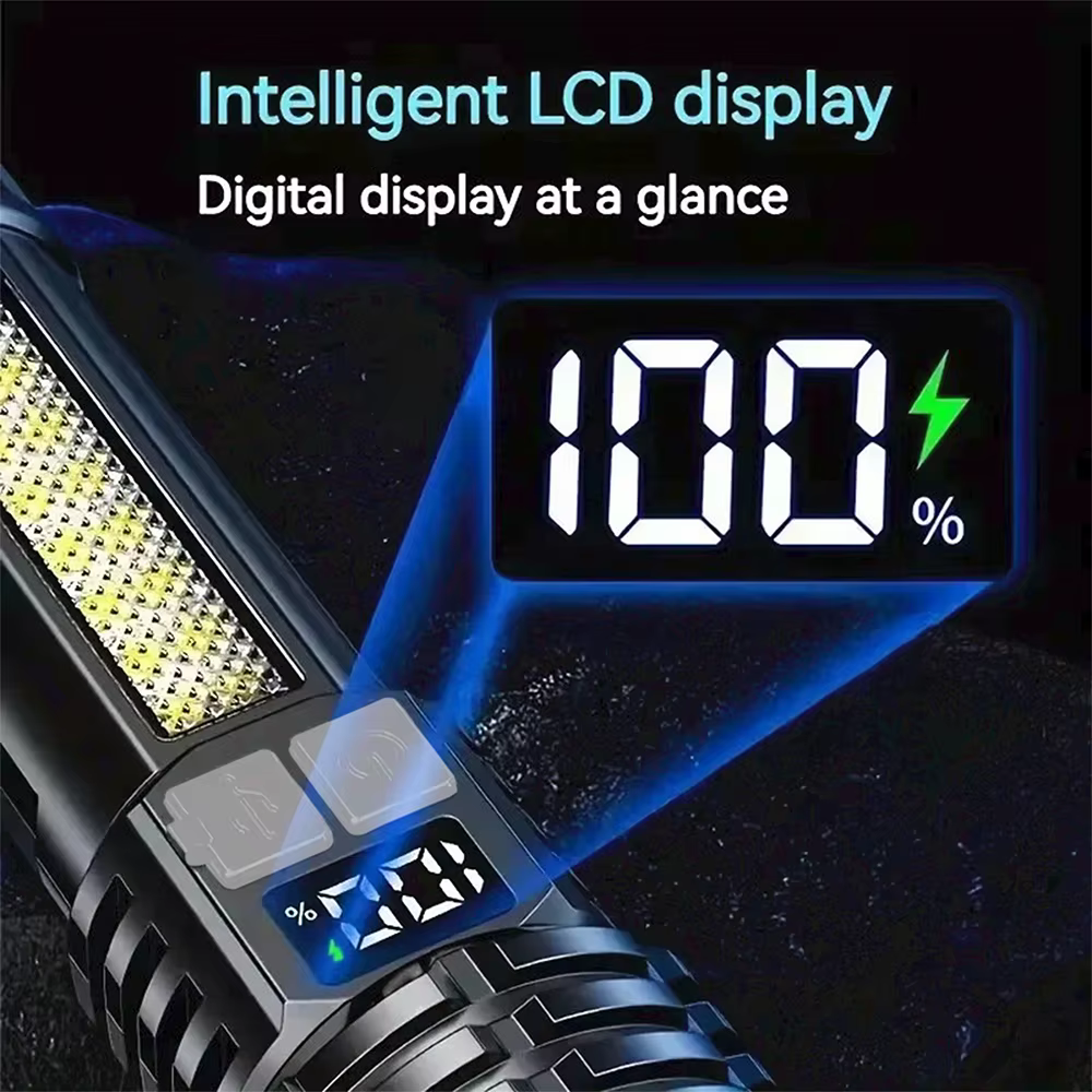 Lampe de poche LED haute puissance TYPE-C injuste aste COB