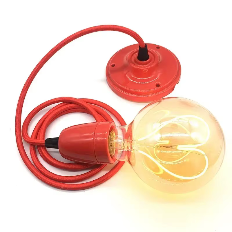 Capuchon de lampe Edison en céramique avec montage de plafonnier décoratif en céramique DIY, suspension décorative pour café et restaurant
