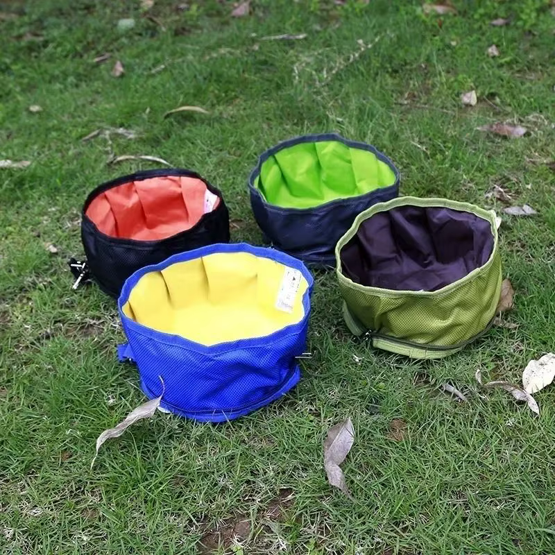Récipient à boire pliable pour chien, grand Volume, bol d'eau pour chien, sac de stockage des aliments, randonnée en plein air voyage, bol pliant pour animaux de compagnie 1100ML