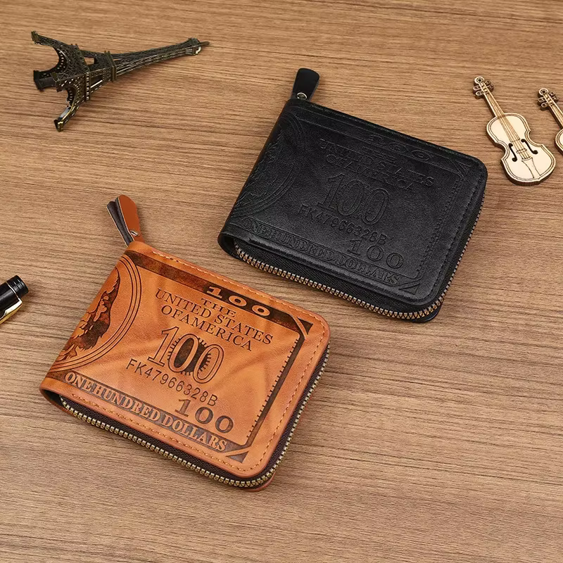 Cuir hommes portefeuille 2025 Dollar prix portefeuille pochette décontractée argent sac à main sac porte-carte de crédit mode nouveau Billetera Hombre