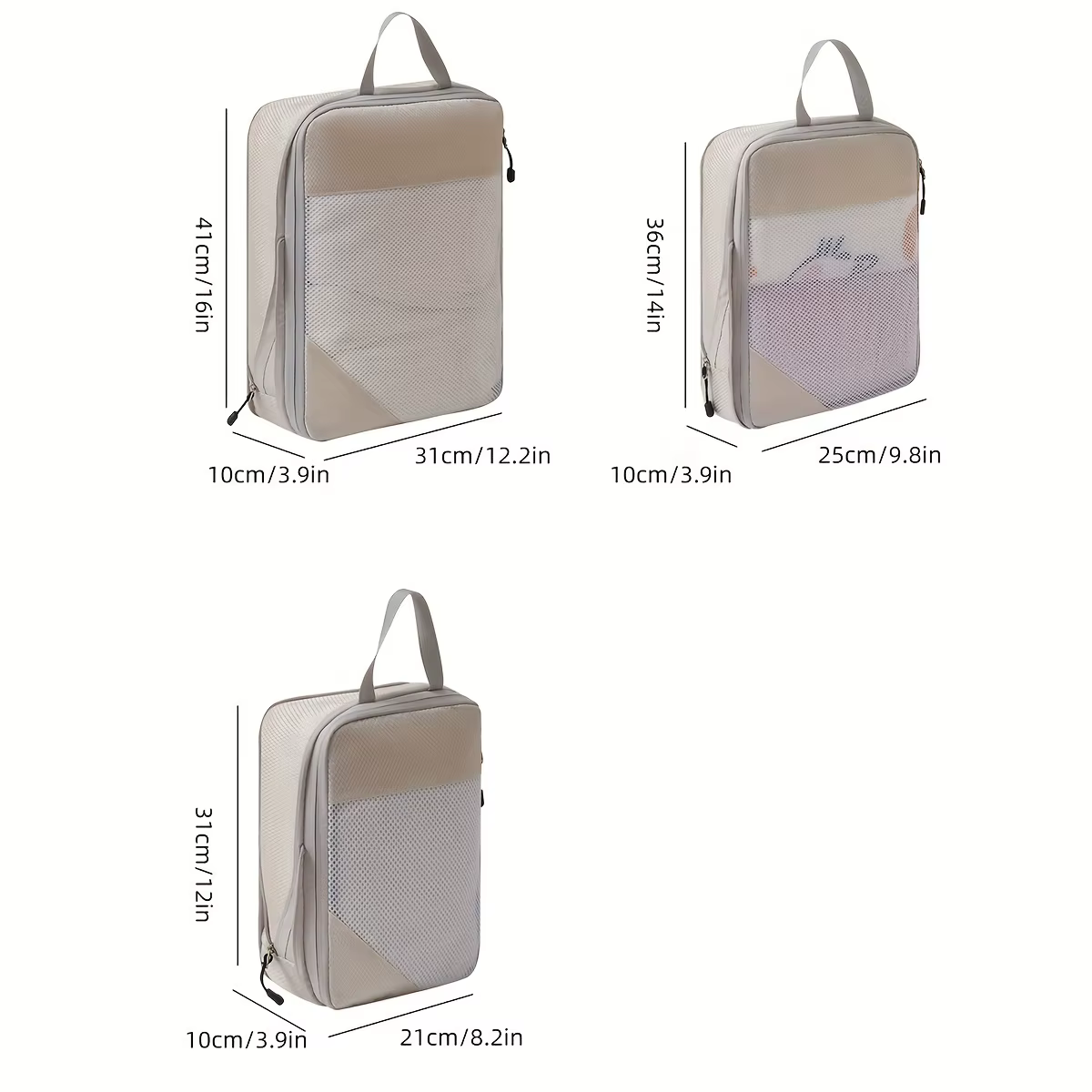 Sacs de Compression de voyage 3 pièces