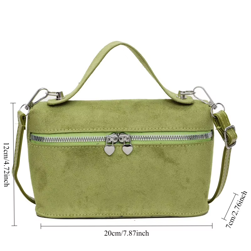 Sac à bandoulière rétro en daim pour femmes, sacoche polyvalente pour les déplacements et les déplacements, Texture élégante, sac à poignée Simple