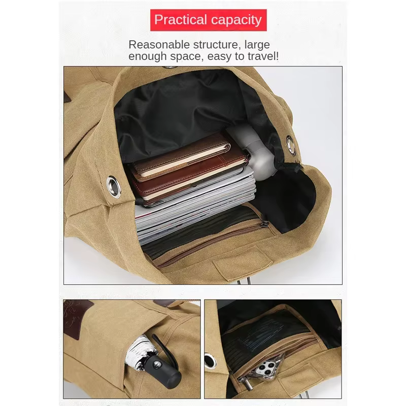 30L/60L sac de sport de plein air sac à dos toile sacs à dos sac d'école randonnée voyage