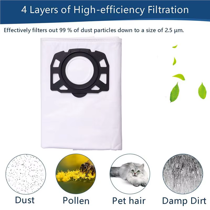 【GADGET DE CUISINE】 Sac à poussière pour aspirateur Karcher WD4 WD5 WD6 WD5P WD6P Premium MV4 MV5 MV6, sac de remplacement pour