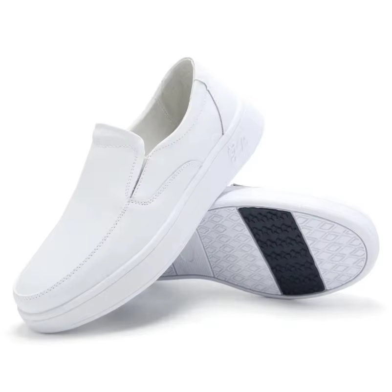 2025 Chaussures d'infirmière en cuir véritable avec semelles souples