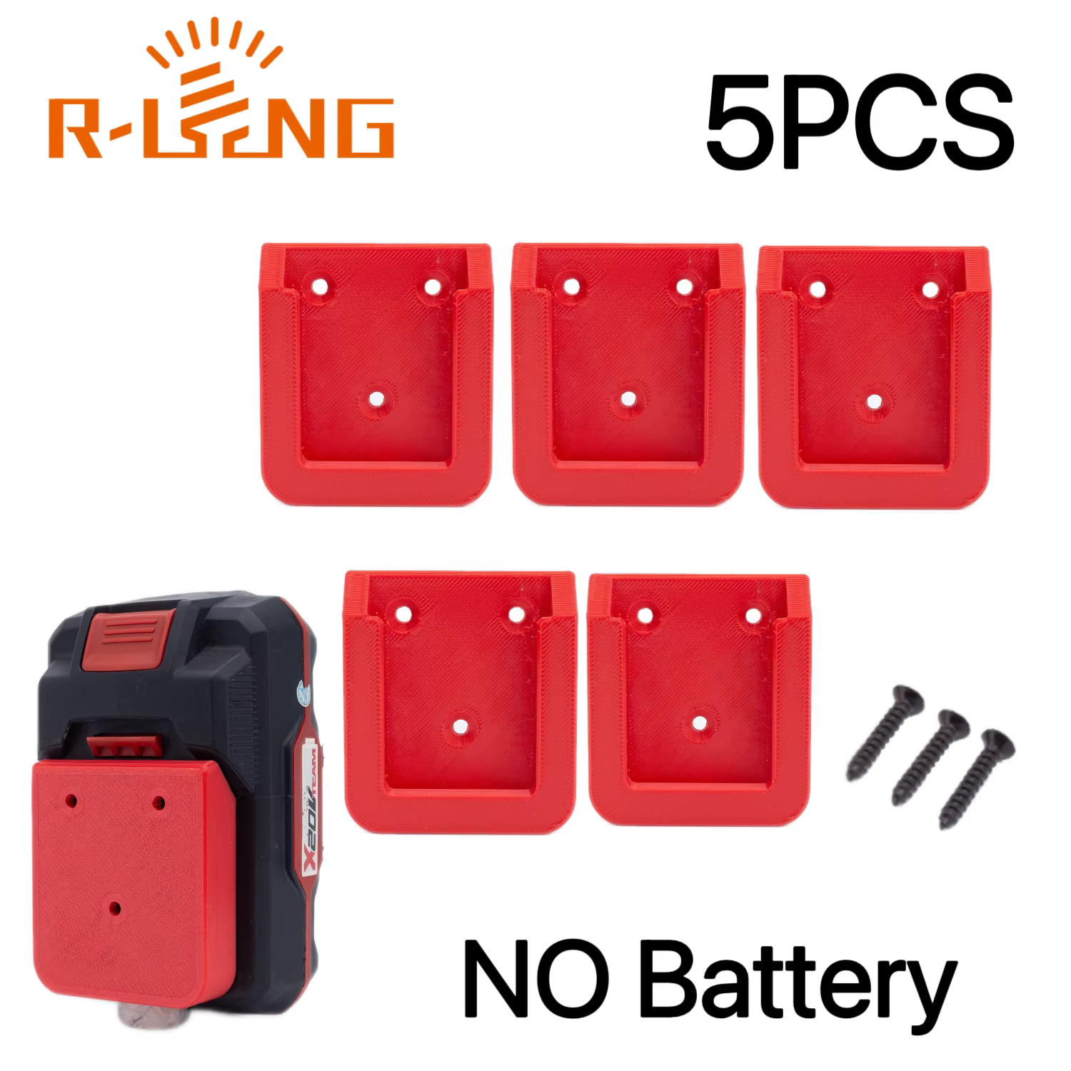 Support mural pour outils au lithium, 5 pièces, pour Lidl Parkside X20V Team Series, support de fixation avec vis (batterie non incluse)