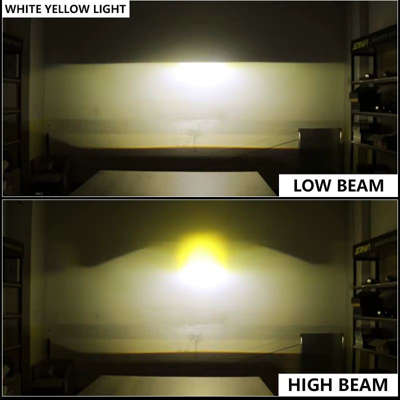 SANVI-Lentilles antibrouillard Bi LED pour voiture, budgétaire de feux de route et de illeur, lampe de conduite antibrouillard, 3 couleurs, 12V, Toyota Lexus 5500k 3000k 4300K