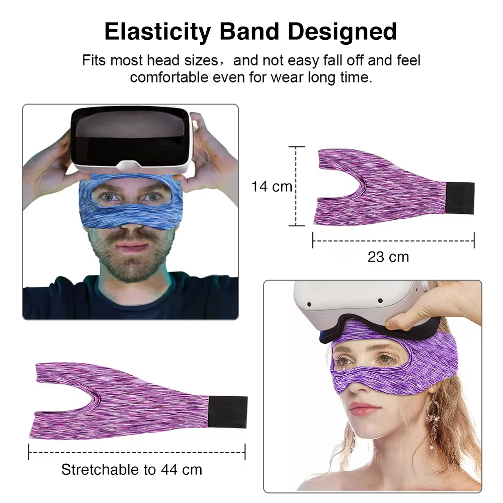 Accessoires VR, housse de masque pour les yeux, bande anti-transpiration respirante, rembourrage avec casques de réalité virtuelle pour Oculus Quest 2 1/Meta Quest 3 Pro