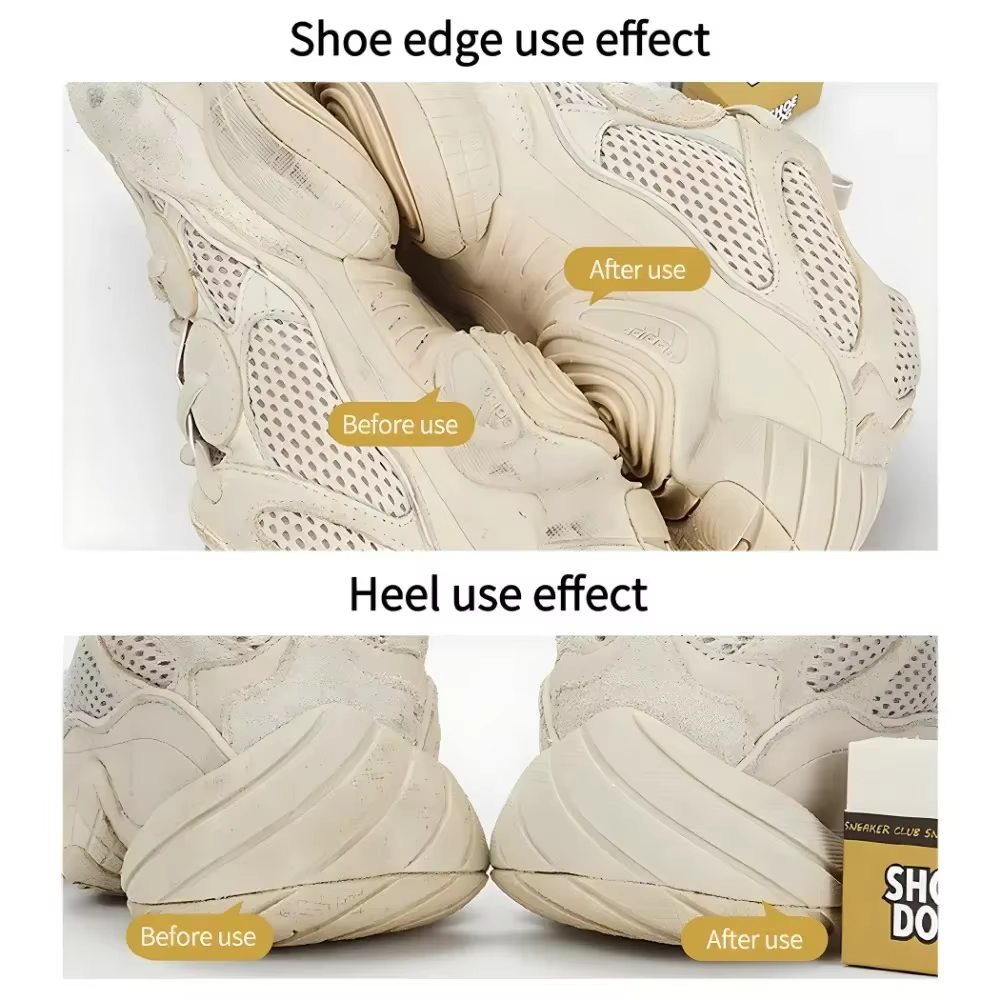 Gomme Nettoyante Portable pour Chaussures en Cuir et Daim – Éliminateur de Taches et Redonneur de Brillance pour Baskets Blanches