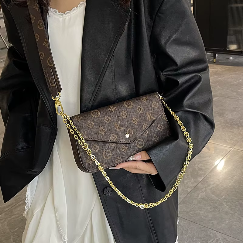 Sac carré petit format imprimé rétro tendance ; sac à bandoulière polyvalent ; sac