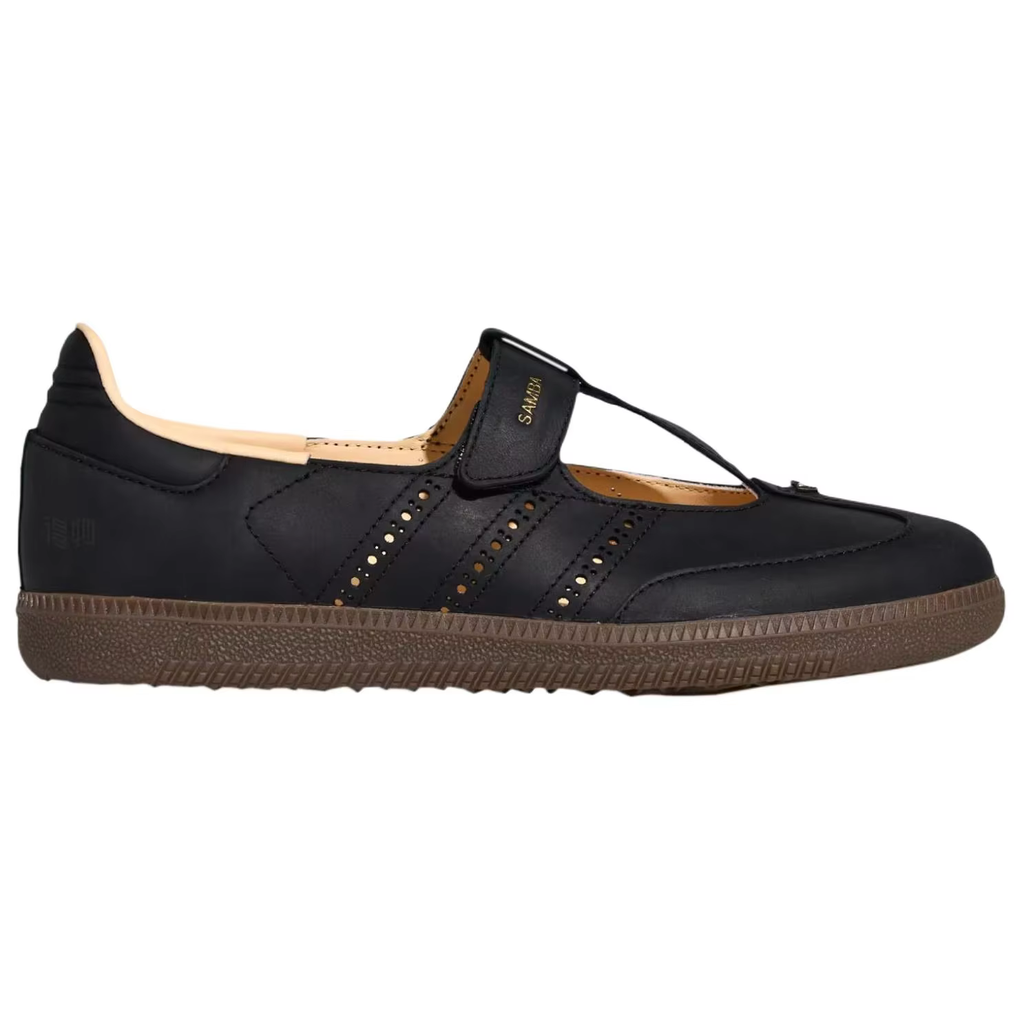 Adidas Originals Samba Jane Triple Black Chaussures de marche décontractées en cuir confortables et polyvalentes pour femmes - KJ3970