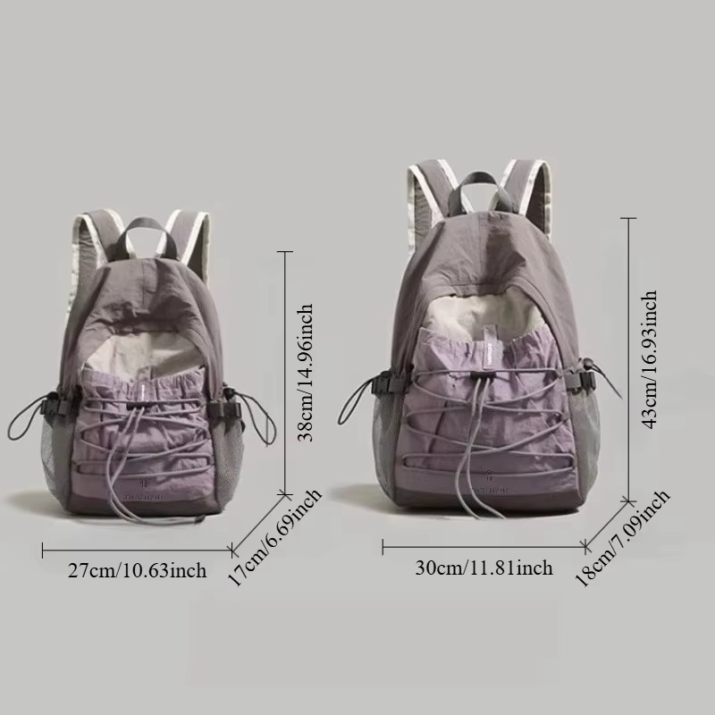 Sac à dos durable résistant à l'usure pour femme, en nylon imperméable, pour sports de plein air, étudiants, randonnée minimaliste, voyage, école