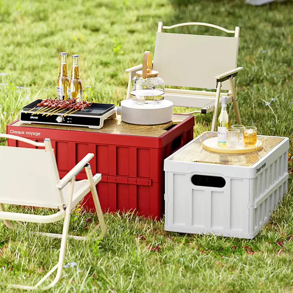 Boîte de rangement pliante de Camping en plein air 50L