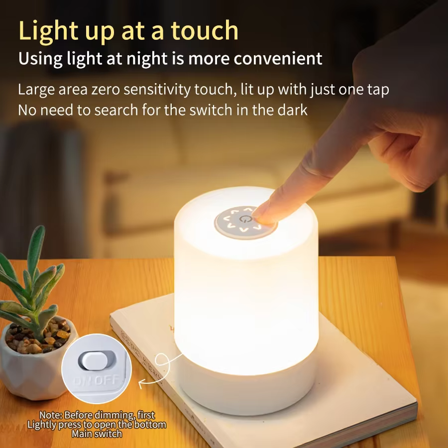LED tactile lueur veilleuse télécommande synchronisation gradation chambre de bébé chambre éclairage lampe de Table décoration chevet lampe de couchage