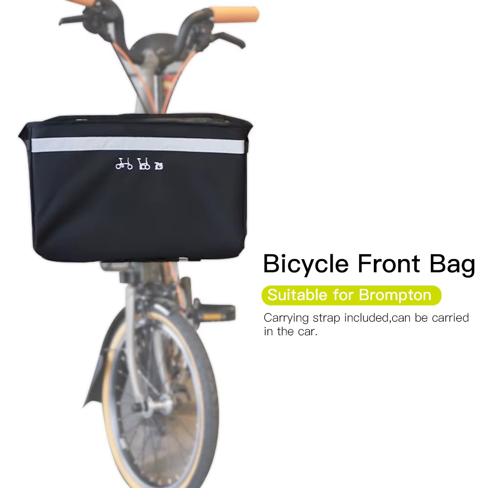 Sac de rangement avant pour vélo pliant Bromsilice, panier à légumes, support rapide interne, original