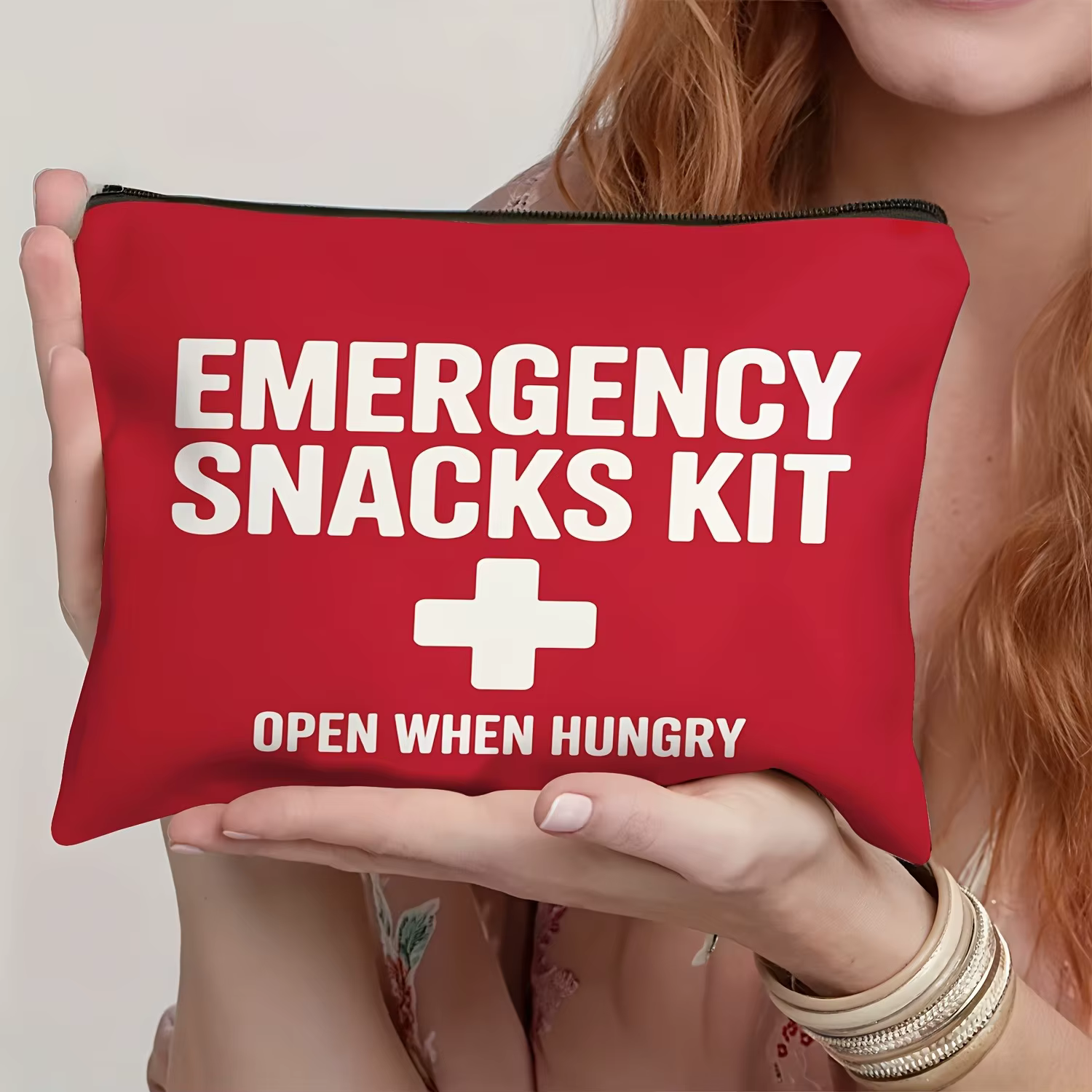 Sac de trousse de premiers secours et de collations d'urgence avec symbole de la croix rouge – Organisateur portable