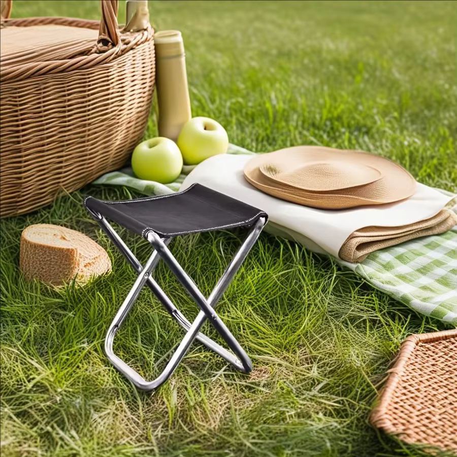 Tabouret de camping pliable