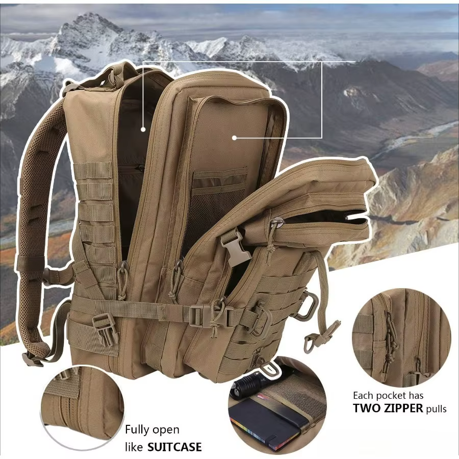 50L/30L sac à dos militaire d'assaut pour hommes