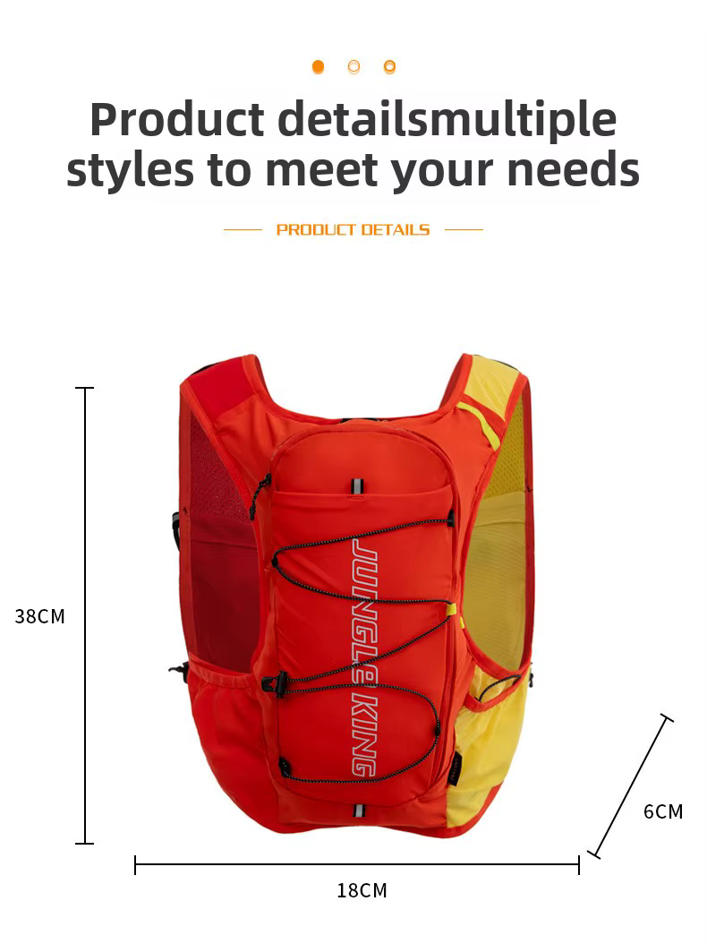 JUNGLE KING Nouveau sac à dos de course sur sentier 15L sac d'hydratation léger sac à dos de sport de plein air pour Ultra Trail Run cyclisme randonnée