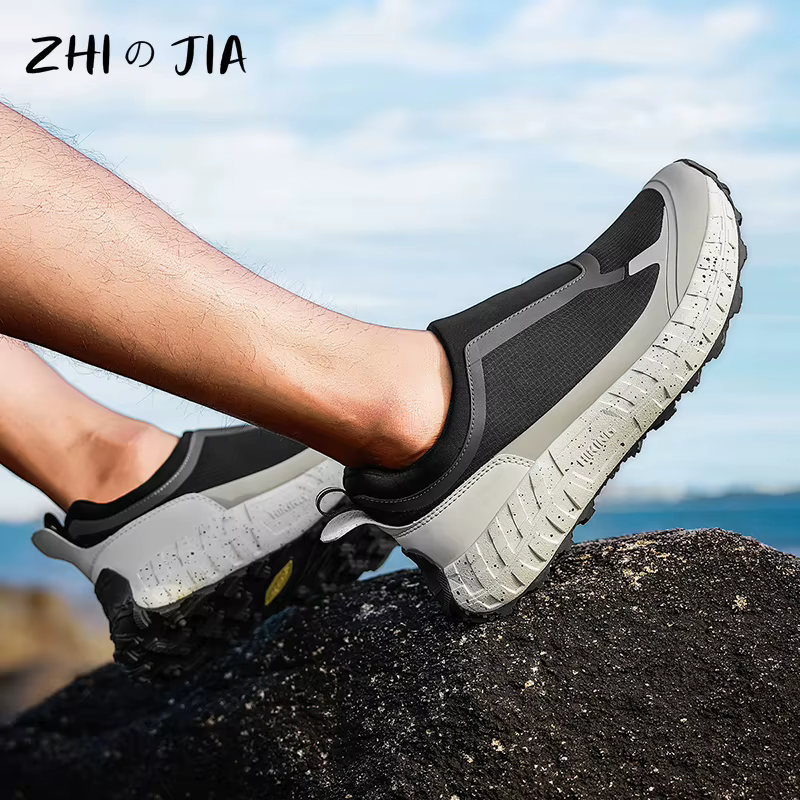 Chaussures de course tout-terrain à enfiler pour hommes