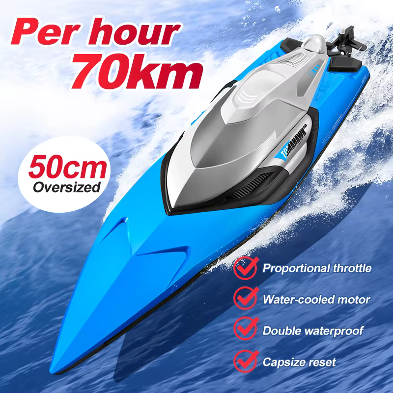 S2 RC hors-bord bateau 50 KM/H haute puissance télécommande professionnelle haute vitesse course hors-bord enfants cadeaux jouets pour garçons
